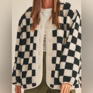 Miou Muse Checkered Fleece Jacket